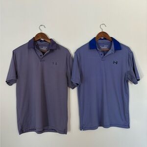 Under Armour Men's Polo Shirts - Purple and Blue